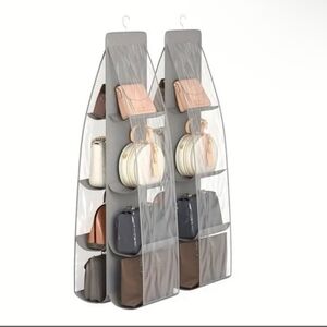New 2 Pack Purse Closet Organizers (Holds 16 Bags)